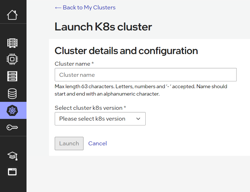Cluster details and configuration