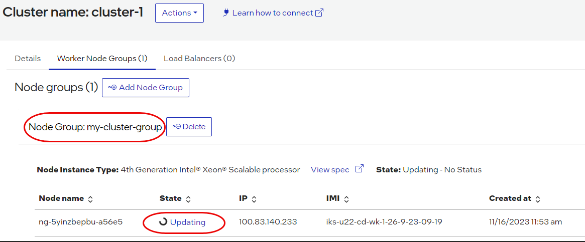 Node Groups - Updating