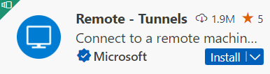 Remote Tunnels extension